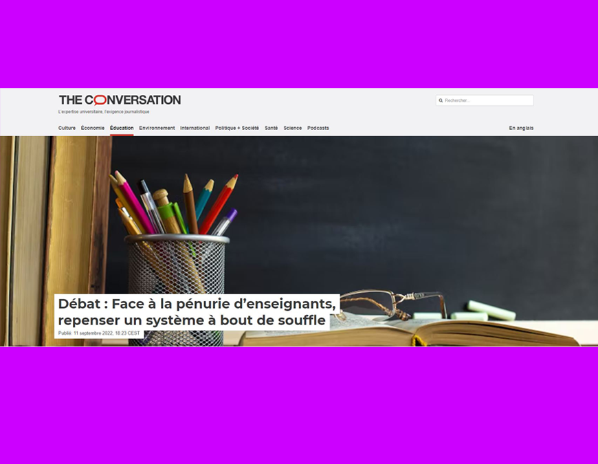 Débat : Face à la pénurie d’enseignants, repenser un système à bout de souffle