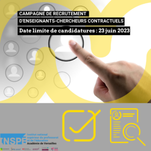 Campagne de recrutement d'enseignants-chercheurs contractuels - Candidatures jusqu'au 23 juin 2023